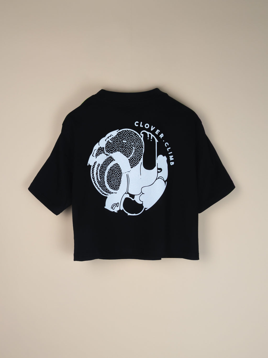 Climbing in Circles Graphic Crop - Black
