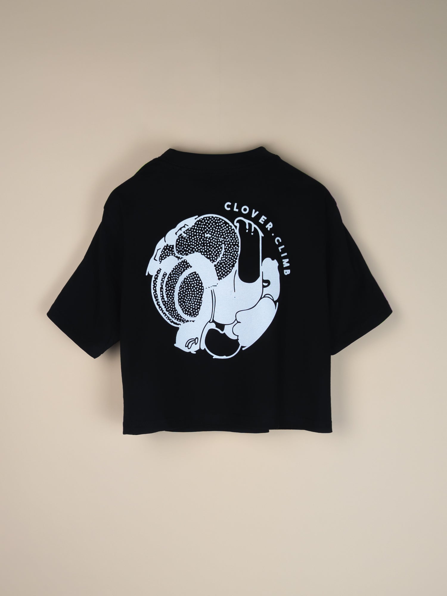 Climbing in Circles Graphic Crop - Black